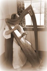 Pam at harp